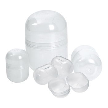 2 Plastic Containers for Chocolate Eggs - 55 x 80mm